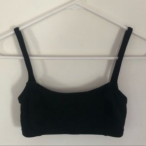 black bralette/crop top